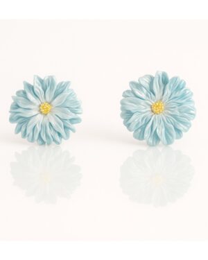 Pendientes Áster Simétrico Blue Ice · ALMALAU